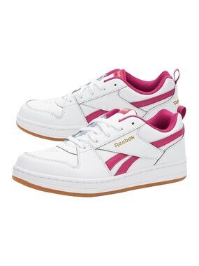 Girls Reebok Royal Prime 2.0 White Pink Sneakers Size 2